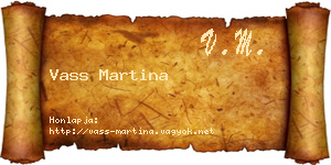 Vass Martina névjegykártya